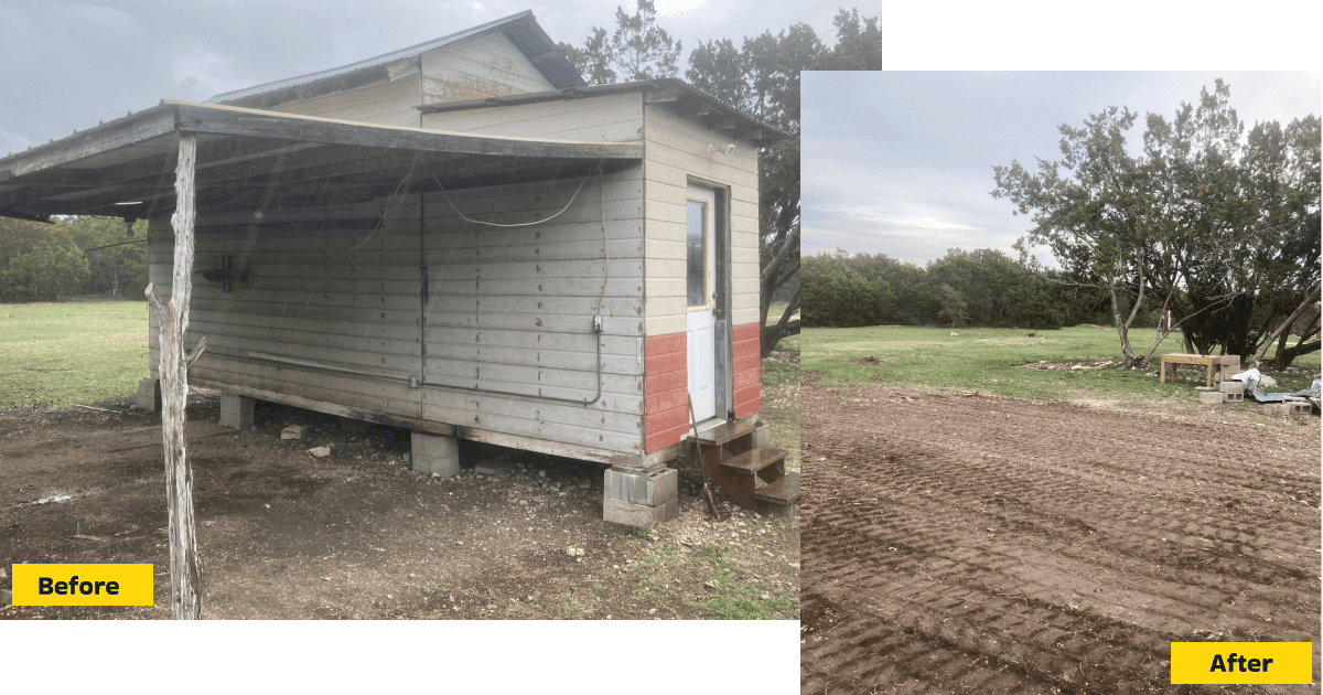 Before and after cleanup